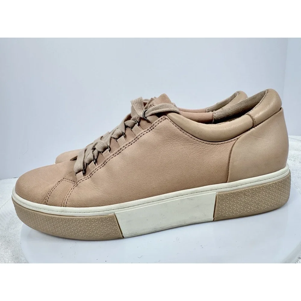 CARLSON Cnandes-Lea Women's Light Pink Laced Leather Sneakers Shoes Size 8.5‎